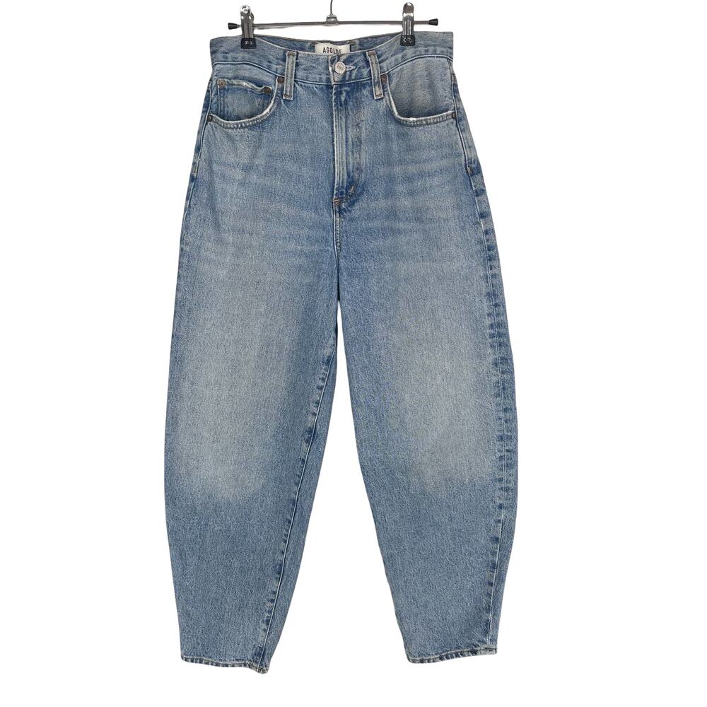 AGOLDE Balloon Jeans 26 Blue Denim Organic Cotton High Rise Ankle 27" - Picture 4 of 15